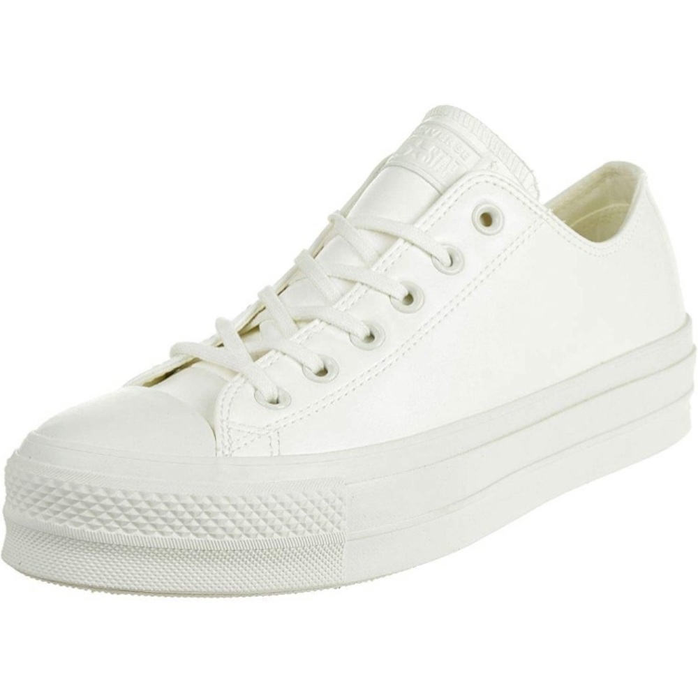 Converse women’s chuck taylor all star lift sneakers, all white, size 7.5